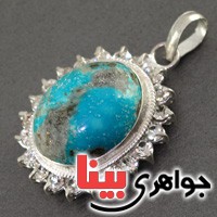 گردنبند فیروزه نیشابوری شجری دورجواهری عالی _کد:16892