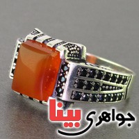 انگشتر عقیق یمنی میکرو مردانه _کد:16893