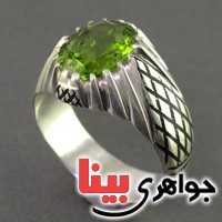 انگشتر زبرجد زلال مردانه _کد:16911