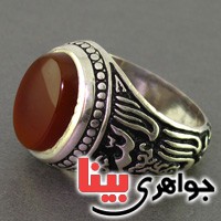انگشتر عقیق خراسانی درشت مردانه بسیارعالی _کد:2520