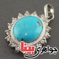 گردنبند فیروزه نیشابوری زنانه دورجواهری عالی _کد:16926