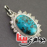 گردنبند فیروزه نیشابوری شجری زنانه دورجواهری بسیار عالی _کد:16943