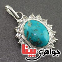 گردنبند فیروزه نیشابوری زنانه دورجواهری عالی _کد:16952