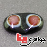 نگین انگشتر عقیق باباقوری سه پوسته دو کوهان خاص _کد:16956