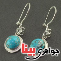 گوشواره فیروزه نیشابوری شجری زنانه خوشرنگ _کد:16964