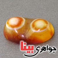 نگین انگشتر عقیق باباقوری چهار پوسته دو کوهان خوشرنگ _کد:16968