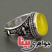 انگشتر عقیق شرف الشمس مردانه بسیار عالی فاخر _کد:2544