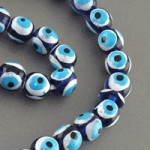 تسبیح رزین 33 دانه ای طرح چشم زخم  مناسب سوغات