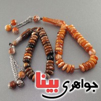 تسبیح رزین 33 دانه ای دوتایی طرح کهربا مناسب سوغات _کد:17014
