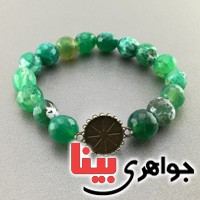 دستبند عقیق رنگی الوان مهره ای تراش دار _کد:17020