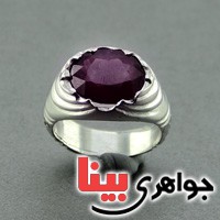 انگشتر یاقوت سرخ مردانه نگین درشت خاص _کد:17021