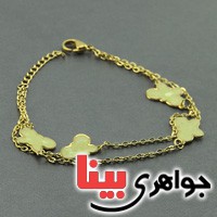 دستبند استیل روکش آب طلا _کد:17045