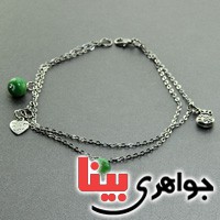 خلخال عقیق سبز بسیار زیبا _کد:17047