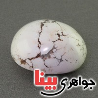 نگین انگشتر فیروزه سفید خوش نقش عالی _کد:17054