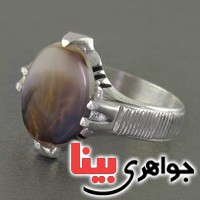 انگشتر عقیق شجری بسیار زیبا طرح درخت _کد:17068