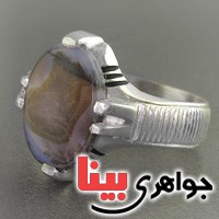 انگشتر عقیق شجری طرح باد _کد:17070