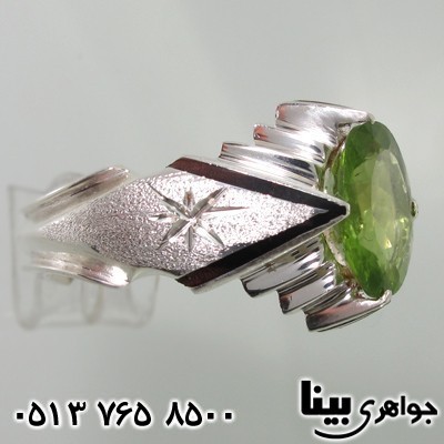 انگشتر زبرجد طرح ستاره انگشتر زبرجد طرح ستاره