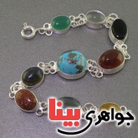 دستبند چند جواهر زنانه مدل سلجوقی ویژه سنگ درمانی _کد:17078