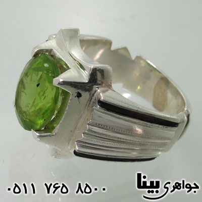انگشتر زبرجد چهار چنگ بیضی انگشتر زبرجد چهار چنگ بیضی