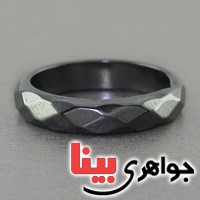 انگشتر حدید صینی تراش دار زیبا و شیک _کد:17082