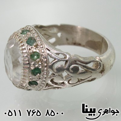 انگشتر چند جواهر در نجف و زمرد