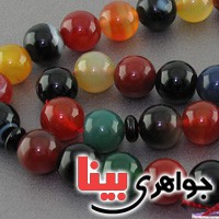 تسبیح عقیق چند رنگ 33 دانه ای درشت _کد:17095