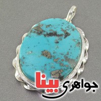 گردنبند فیروزه درشت خوشرنگ فاخر زنانه _کد:2559