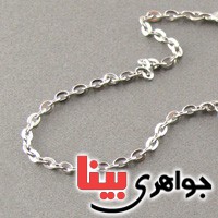 زنجیر نقره آب رودیوم 45 سانتی _کد:17121