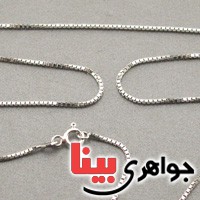 زنجیر نقره آب رودیوم 45 سانتی _کد:17128