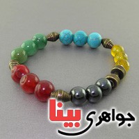 دستبند چند جواهر سنگ درمانی زیبا _کد:17132