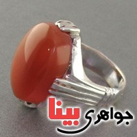 انگشتر عقیق یمنی عالی خوشرنگ مردانه _کد:17134