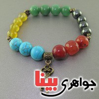 دستبند چند جواهر سنگ درمانی بسیار زیبا _کد:17147