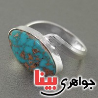 انگشتر فیروزه نیشابوری زنانه زیبا مدل گلسا _کد:17149