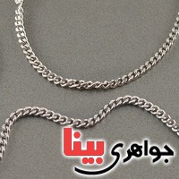 زنجیر نقره آب رودیوم 45 سانتی _کد:17155