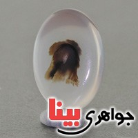 نگین انگشتر عقیق شجری با دو صورت انسان  _کد:17174