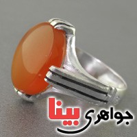 انگشتر عقیق یمنی خوشرنگ دست ساز مردانه _کد:17211