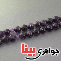 تسبیح آمتیست 33 دانه ای درشت تراش دار بسیار زیبا _کد:17216