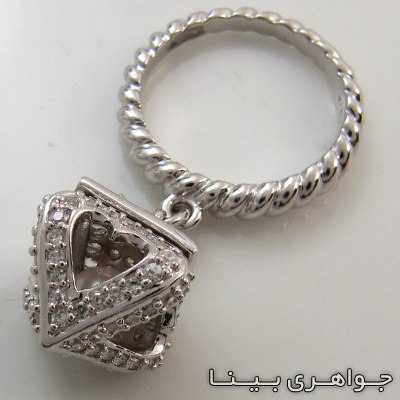 انگشتر مروارید طرح صندوقچه