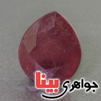نگین انگشتر یاقوت سرخ خوشرنگ درشت با تراش اشکی _کد:17256
