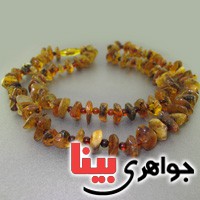 گردنبند کهربا لهستانی درجه یک رومانتویی بسیار عالی _کد:2569