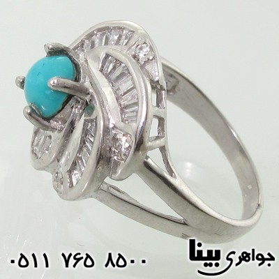 انگشتر فیروزه نیشابوری طرح رز
