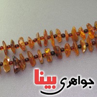 گردنبند کهربا لهستانی درجه یک خوشرنگ رومانتویی  بسیار عالی _کد:2570