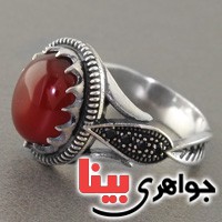 انگشتر عقیق قرمز خوشرنگ _کد:17313
