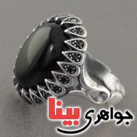 انگشتر عقیق سیاه (اونیکس) درشت عالی _کد:17323