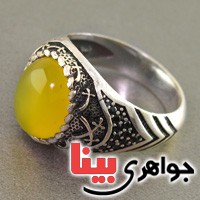 انگشتر عقیق شرف الشمس  درشت عالی _کد:17329