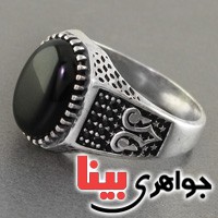 انگشتر عقیق سیاه (اونیکس) مردانه عالی