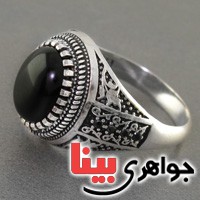 انگشتر عقیق سیاه (اونیکس) عالی