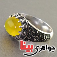 انگشتر عقیق شرف الشمس مدل شاخسار
