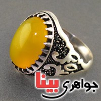 انگشتر عقیق شرف الشمس درشت خوشرنگ مردانه_کد:17368