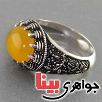 انگشتر عقیق شرف الشمس مدل شاخسار _کد:17371